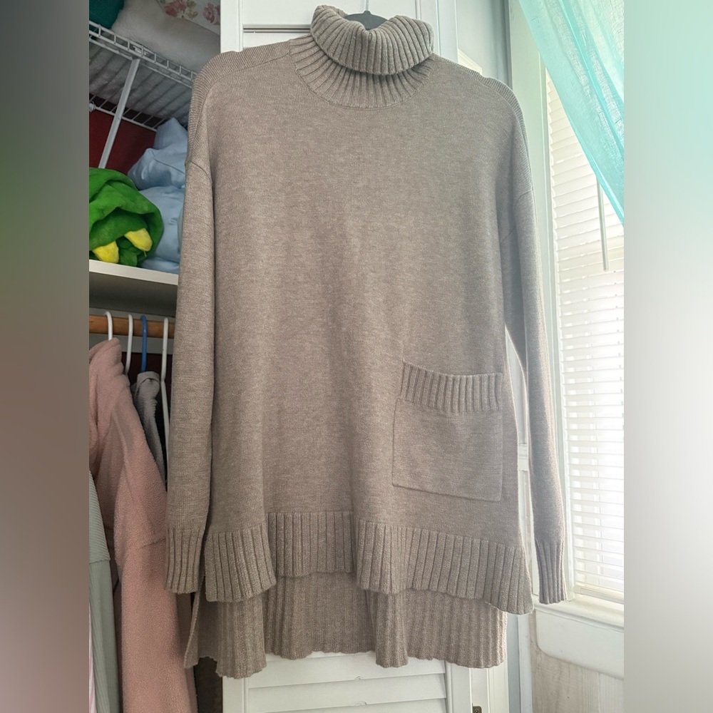 Devotion by Cyrus Cozy Tan Turtleneck Sweater